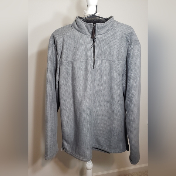 London Fog men's XL fleece and sherpa 3/4 zip pullover - Picture 1 of 10